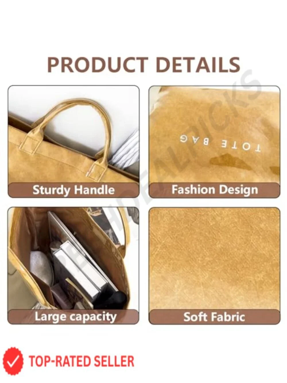 Clear PVC Tote Bag with Letters Print Women's Large Handbag Shoulder Shopping